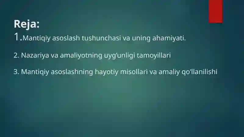 Mantiqiyasoslashning ahamiyati 2