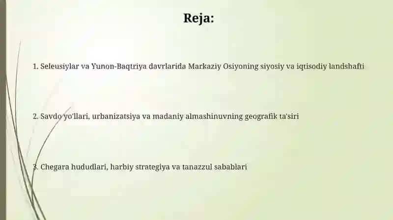 O'rta Osiyoning salavkiylar, Yunon-Baqtriyada davri dagi tarixiy geografiyasi 2