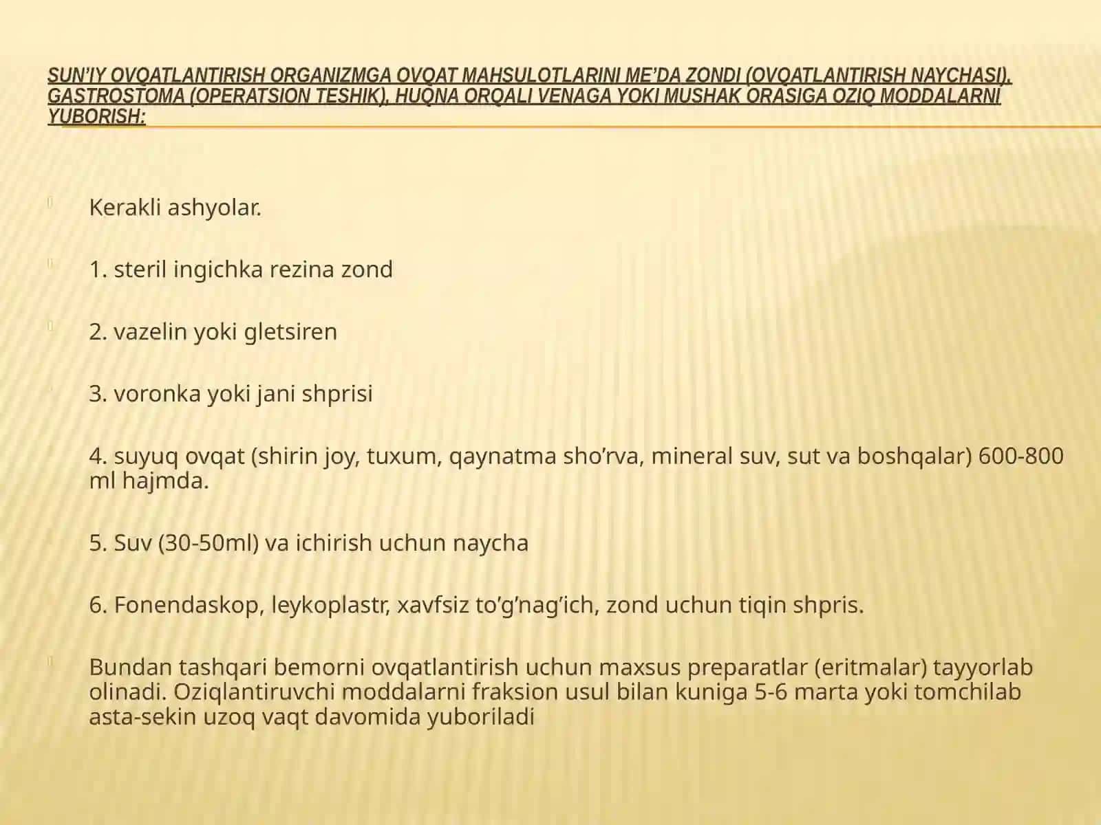 Xirurgik bemorlar ovqatlanishi 2