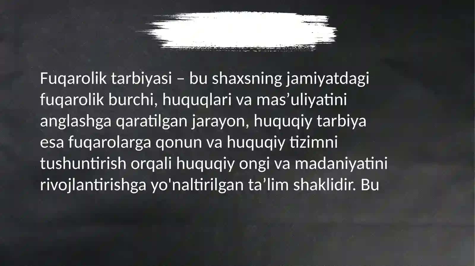 FUQOROLIK TARBIYASI VA HUQUQIY TARBIYA 2