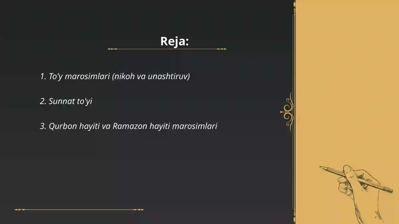 O‘zbek urf-odatlari va marosimlari 2