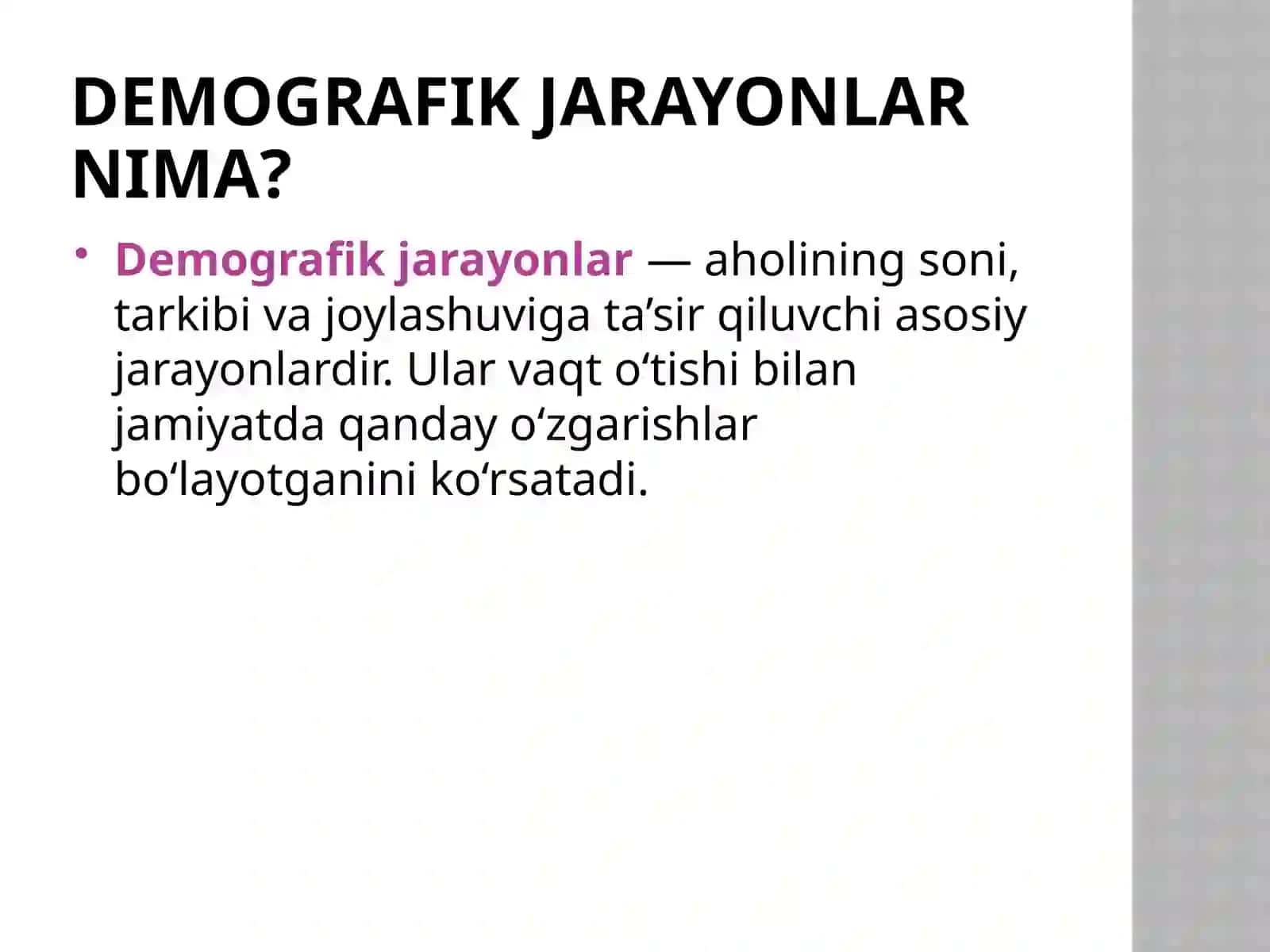 Demografik jarayonlar 2