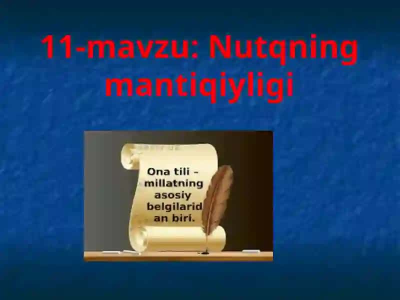 Nutqning mantiqiyligi 2