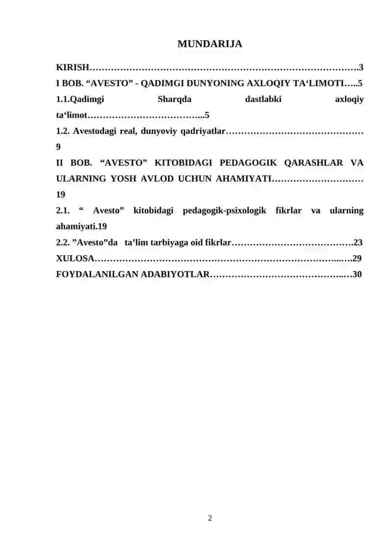 Avesto Ta’limiy-Axloqiy Qarashlar 2