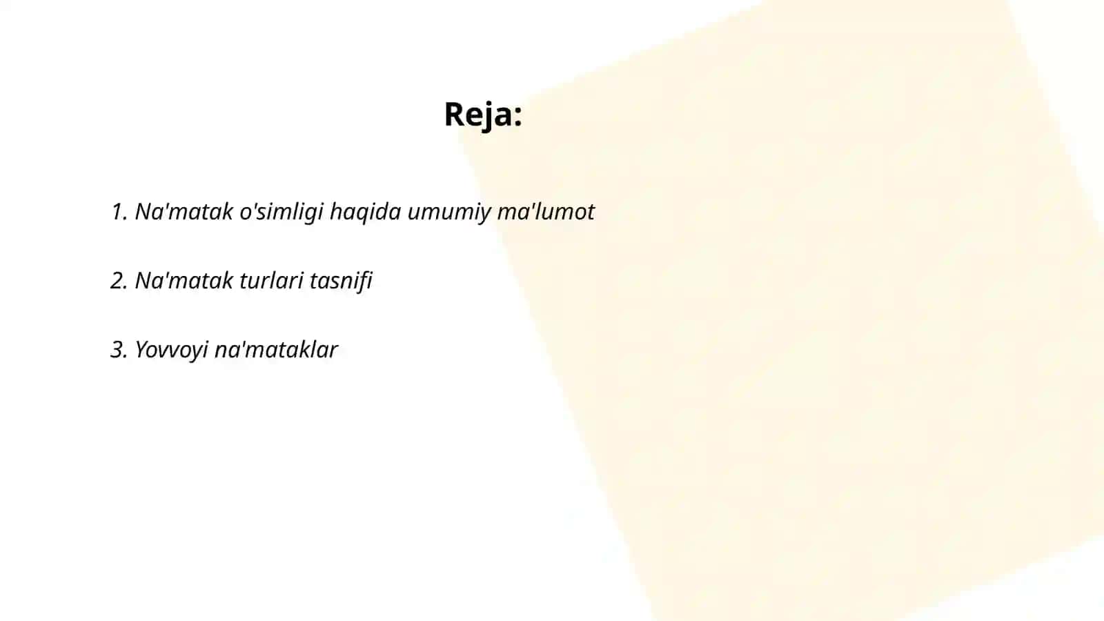 Na'matak turlari va uning tarqalish areali 2