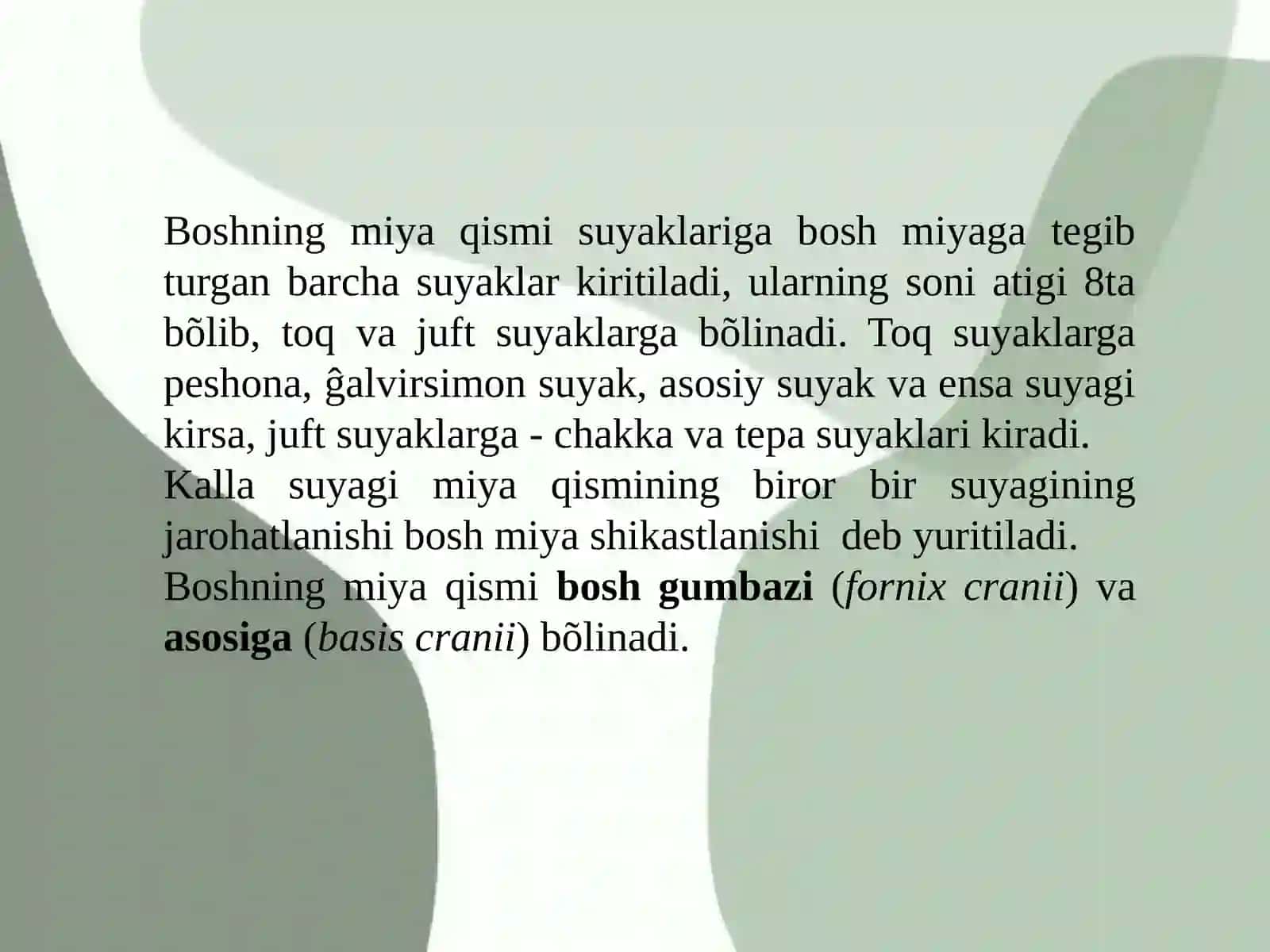 KALLA GUMBAZINING KLINIK ANATOMIYASI 2