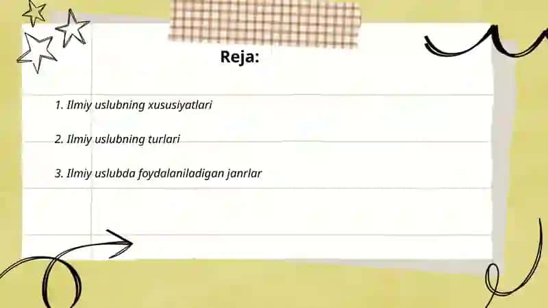 İlmiy uslub, uning turlari, janrlari 2