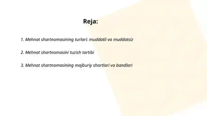 Mehnat shartnomasi 2