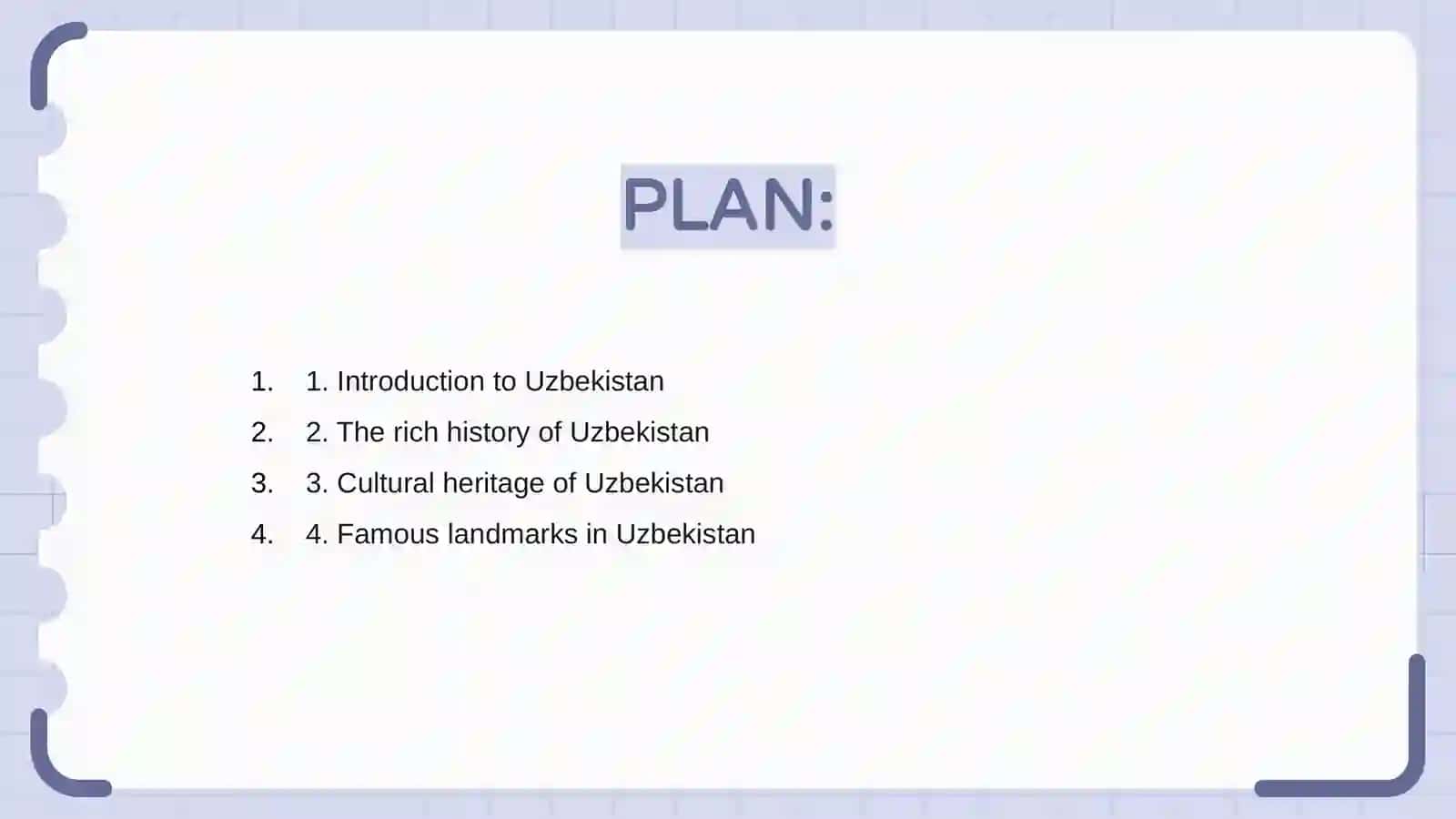 Uzbekistan is my motherland. 2