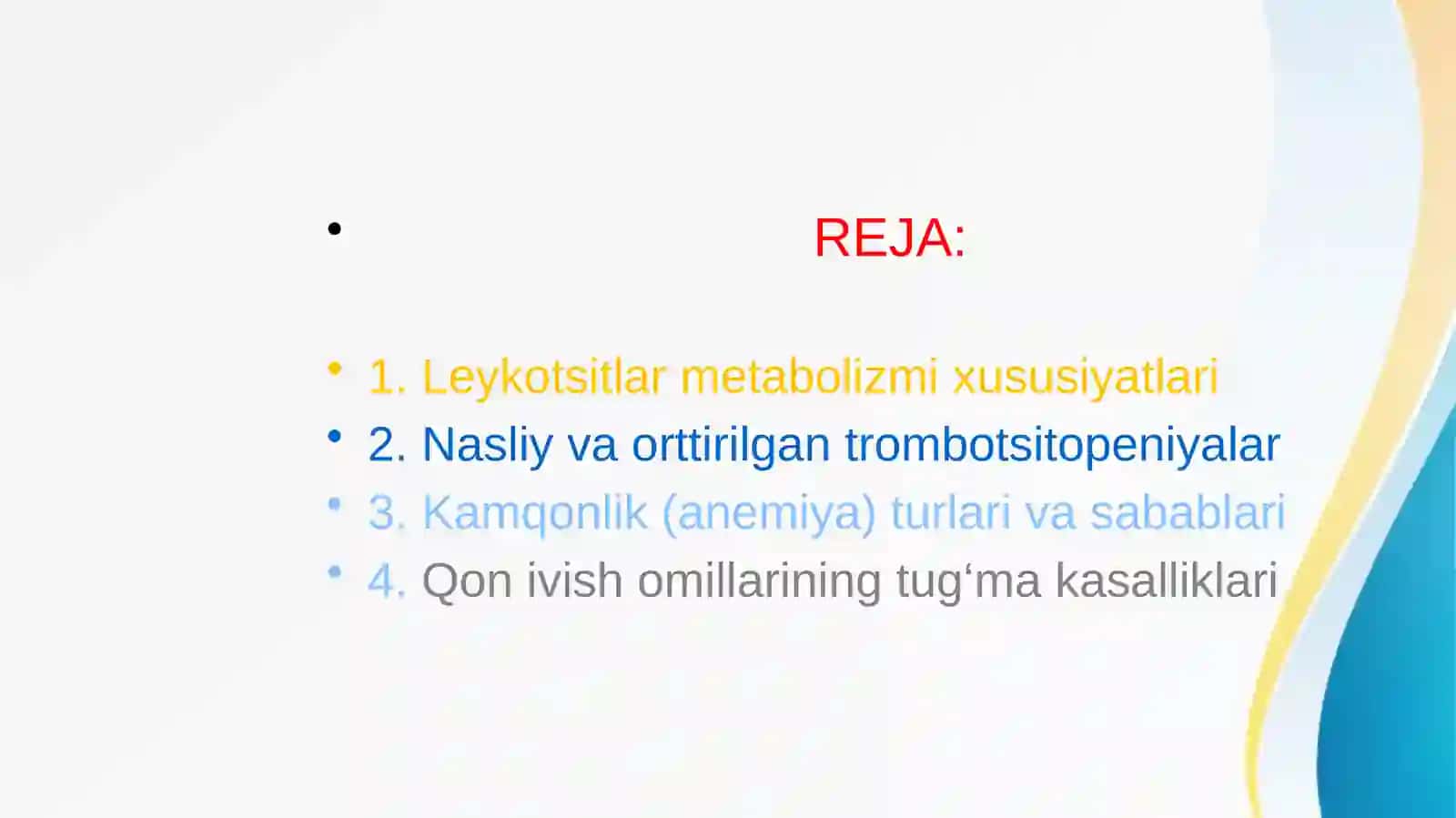 Leykotsitlar metabolizmi xususiyatlari 2