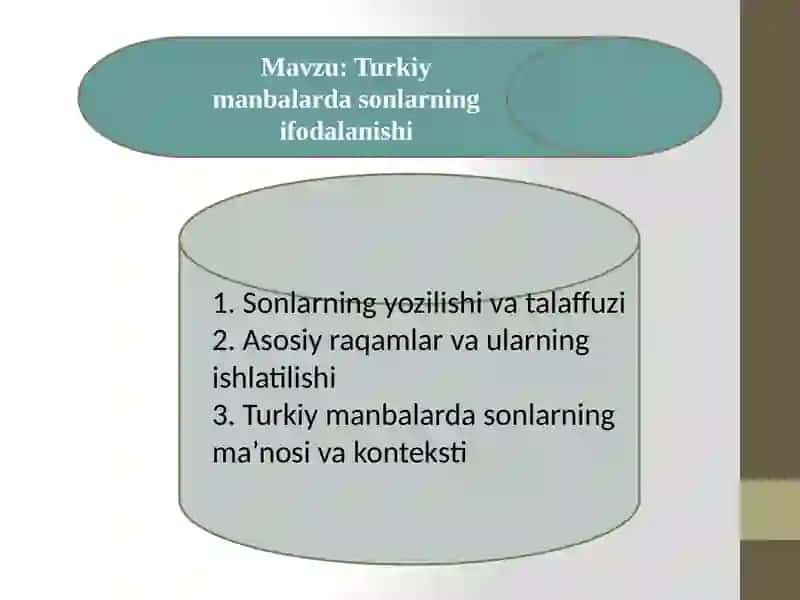 Turkiy manbalarda sonlarning ifodalanishi 2