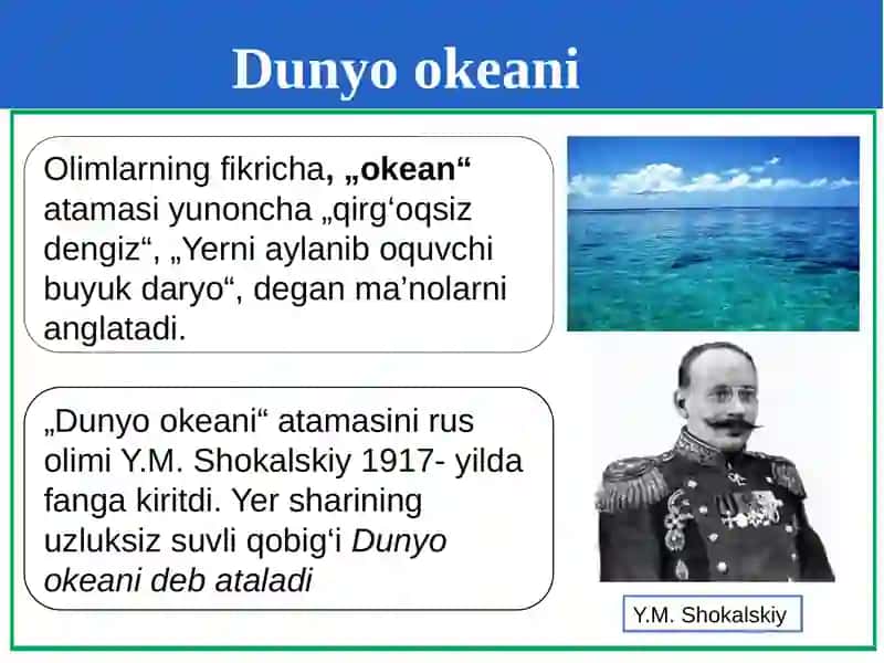 Dunyookeanivauning qismlari 2