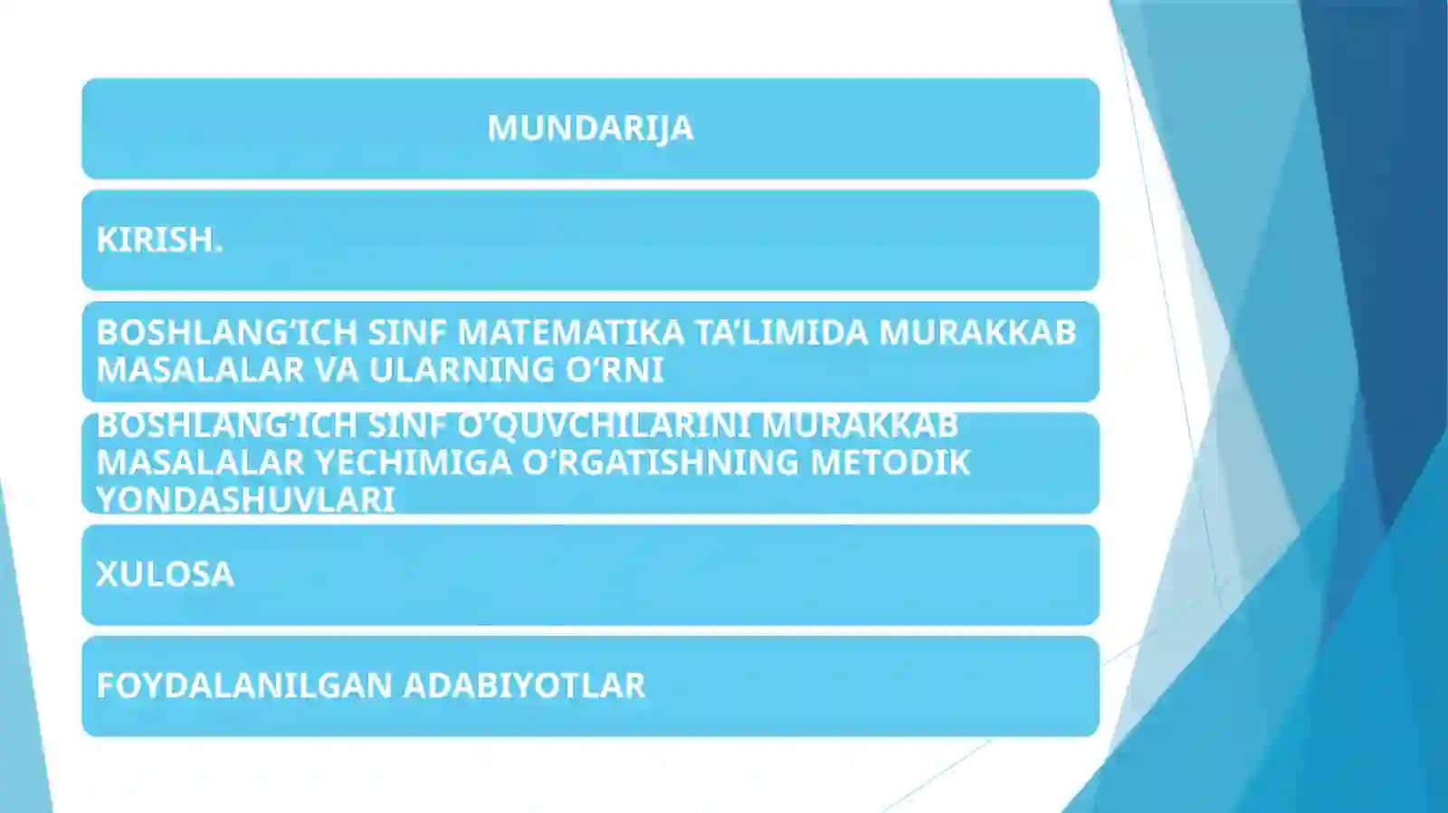 BOSHLANG’ICH SINFLARDA MATEMATIKADAN MURAKKAB MASALALAR VA ULARNI YECHISHGA O’RGATISH METODIKASI 2