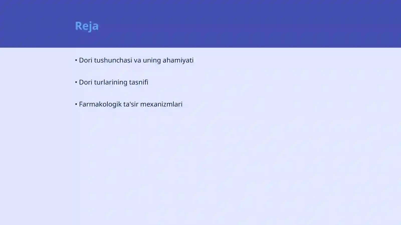 Dori turlari va tasnifi 2