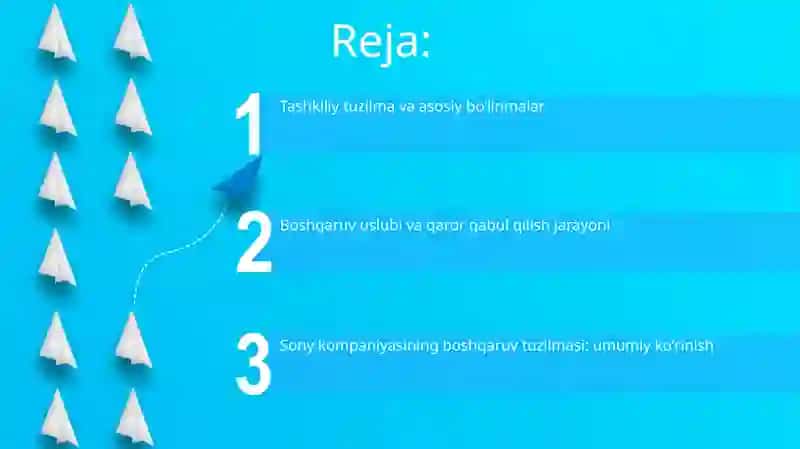 Sony kompaniyasining boshqaruv strukturasi 2