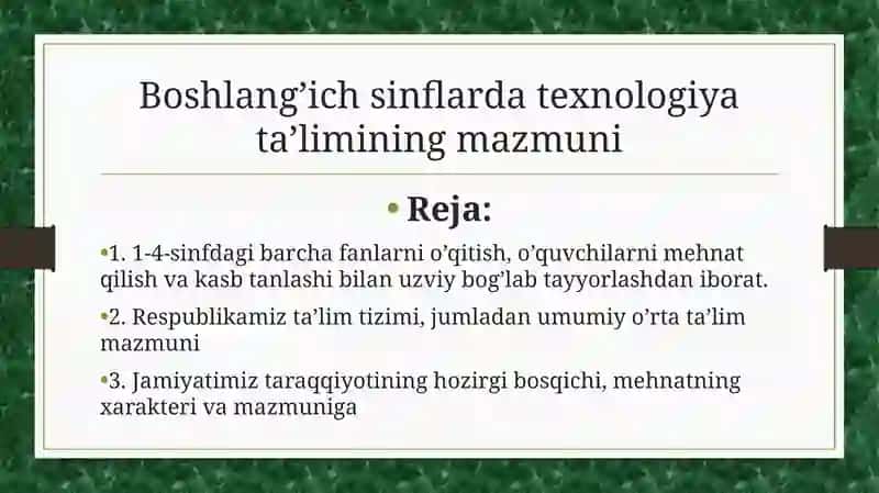 Texnologiya ta'limi 2