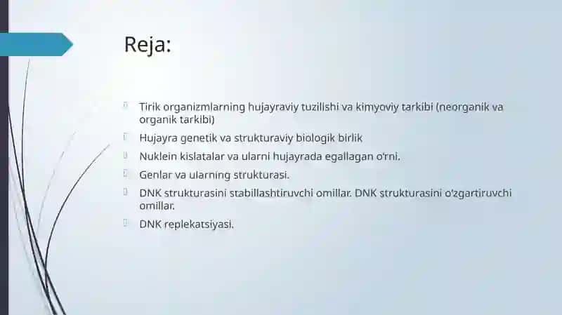 Hayotning molekulyar asoslari 2