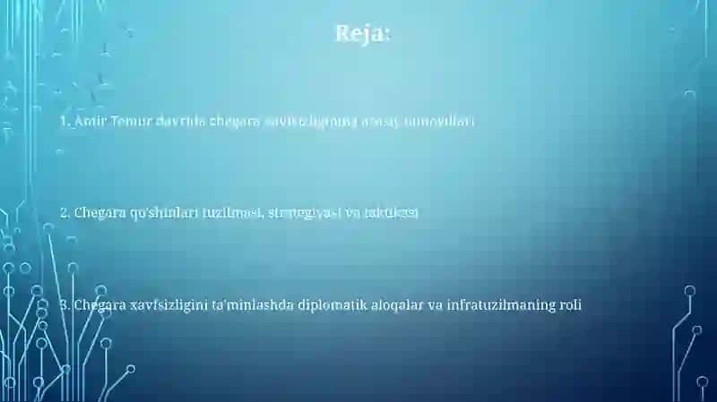 Amir Temur chegara mustahkamligi 2