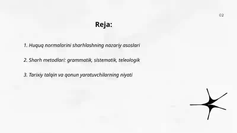 Huquq normalarini sharhlash 2