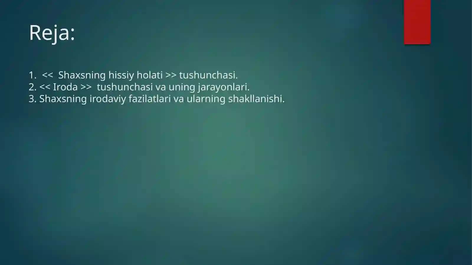 Shaxsning irodaviy sifatlarini rivojlanishi 2