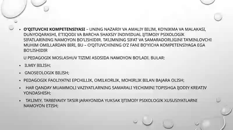 O‘qituvchi Kasbiy Kompetensiyasi 2