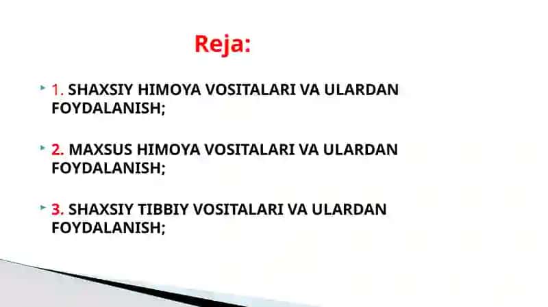 Shaxsiy himoya vositalari 2
