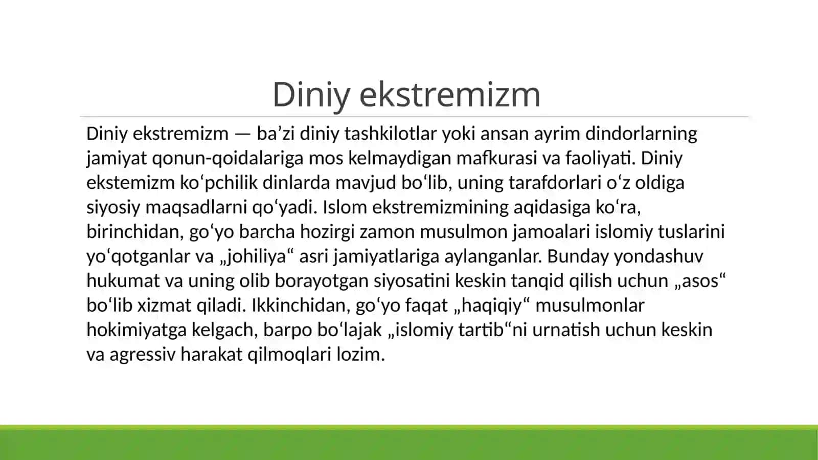 Diniy ekstremizm 2