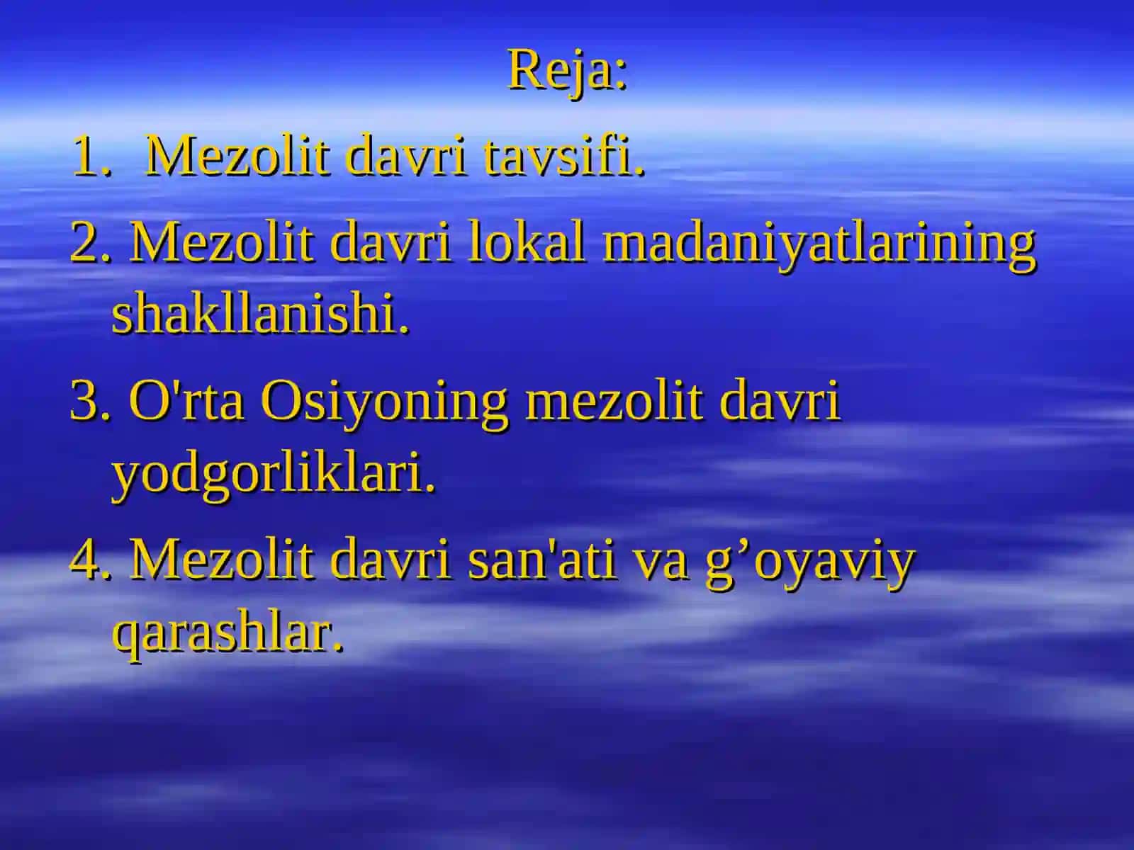 Mezolit davrida lokal madaniyat 2