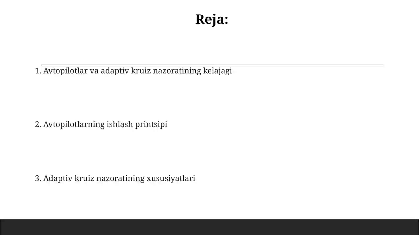 Avtopilotlar va adaptiv kruiz nazorati 2