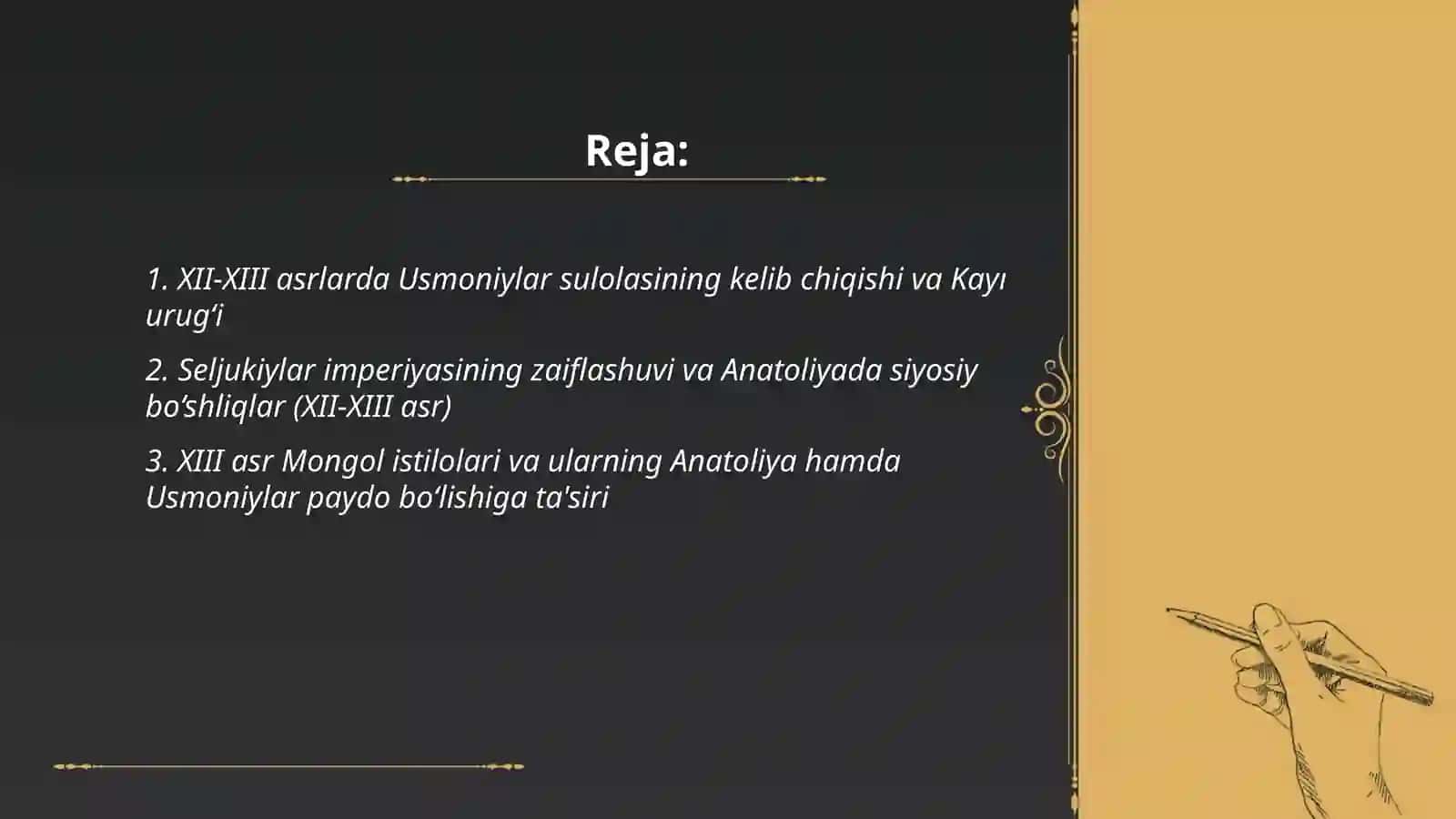 XII-XIII asrlarda Usmoniylar 2