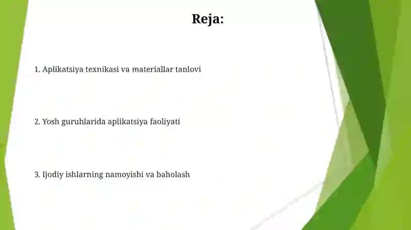 Yosh guruhlarda applikatsiya mashg’ulotlari 2