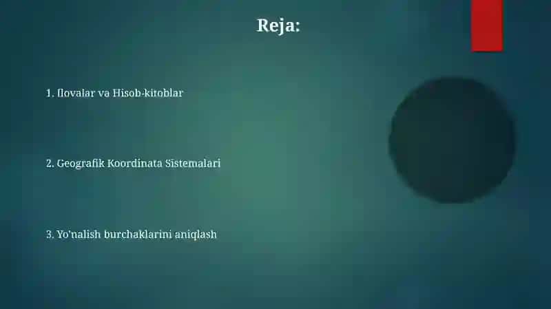 Geografik Koordinata Sistemalari 2