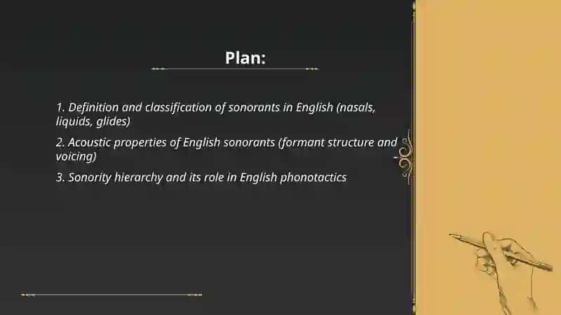 Sonorants and their status in English 2
