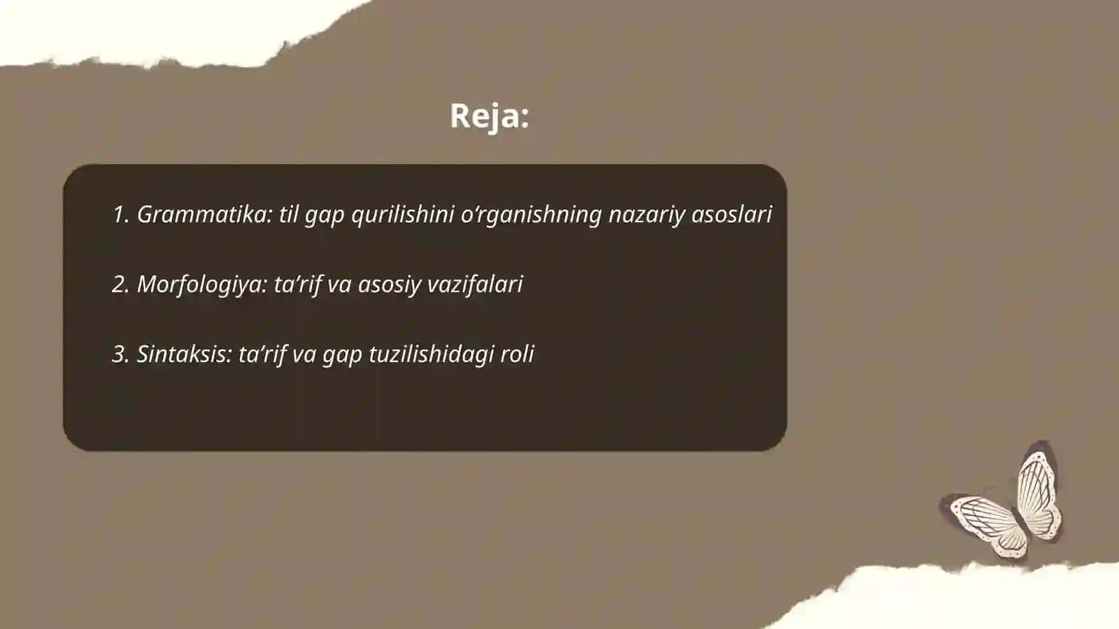 Grammatika - til gap qurilishini organuvchi soha sifatida 2