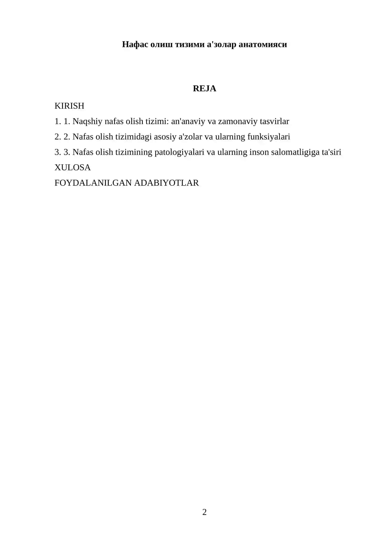 Нафас олиш тизими а'золар анатомияси 2