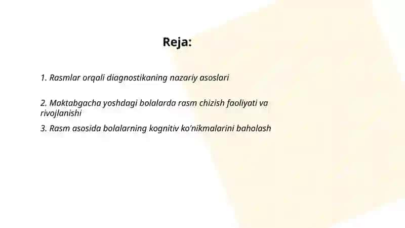 Maktabgacha talimda rasm asosida diagnostika metodlari 2