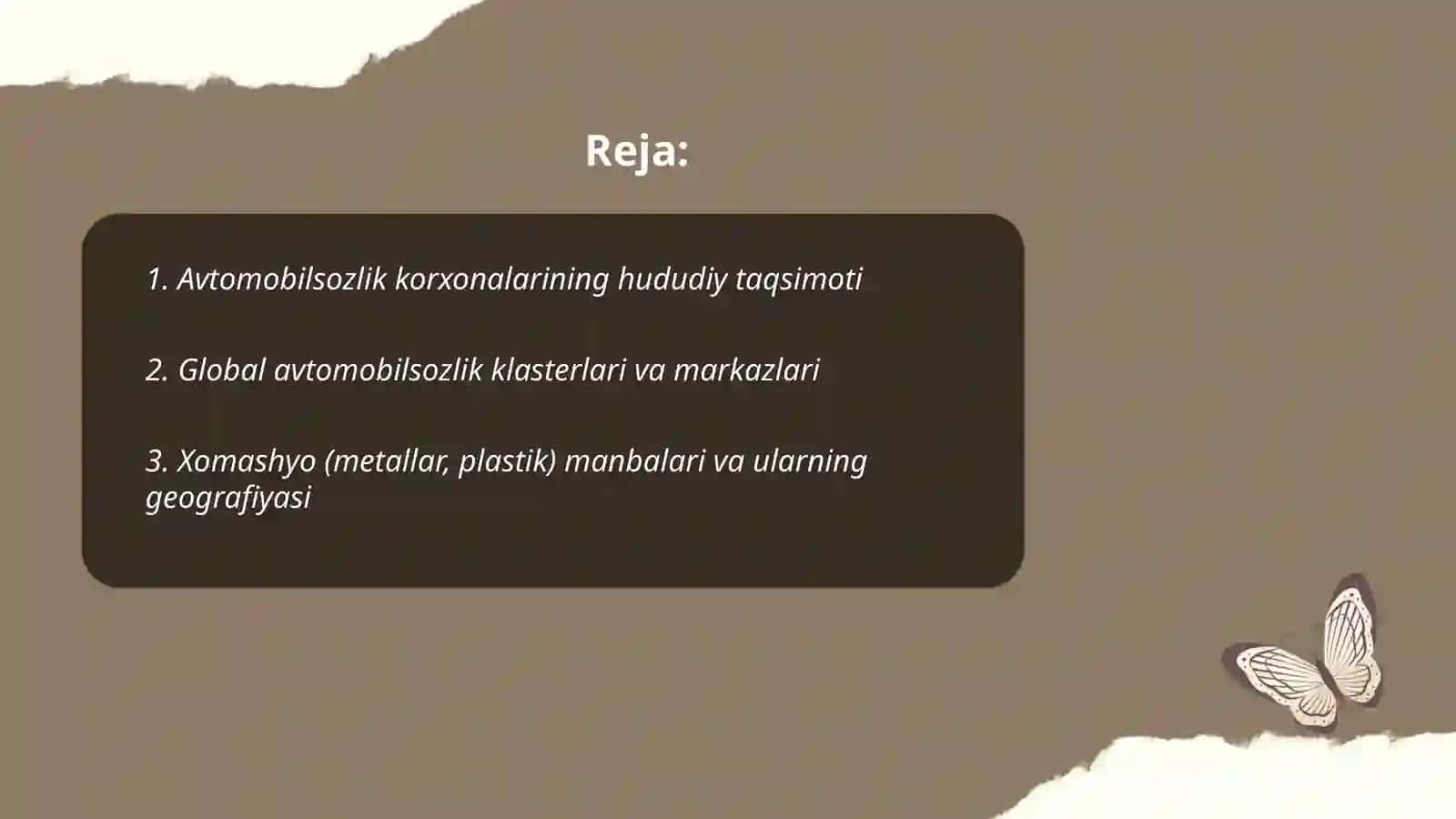 Avtomobilsozlik geografiyadan 2
