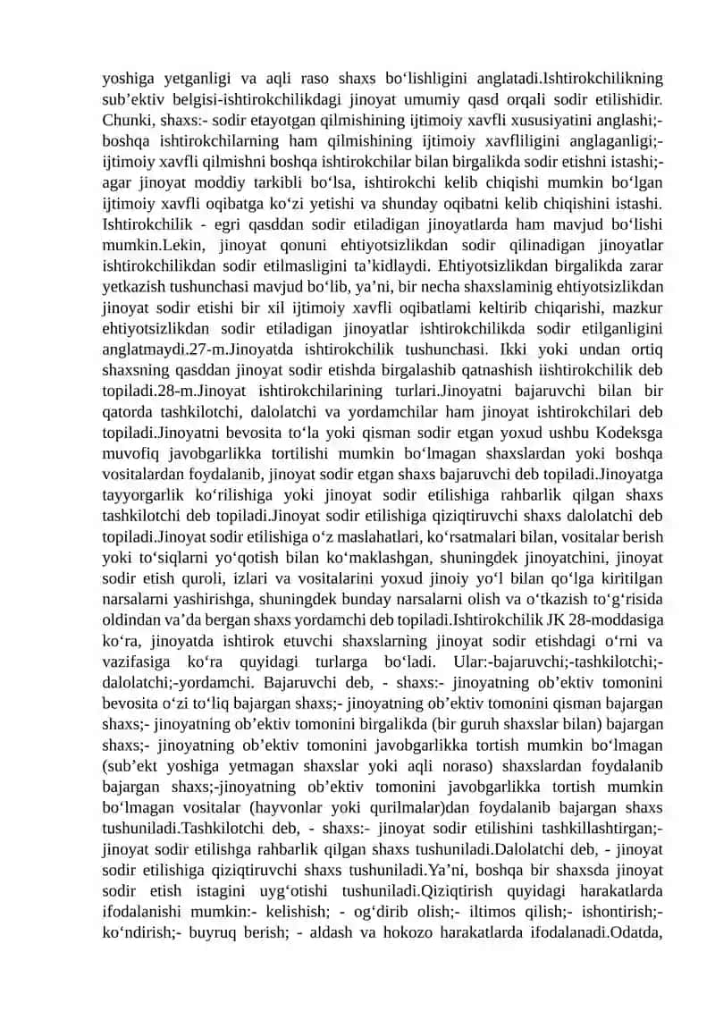 Jinoyatda ishtirokchilik 2