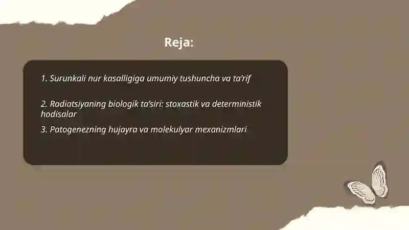 Surunkali nur kasalligi: patogenez, klinik ko'rinishlari, klinik bosqichlari, og'irlik darajasiga xos diagnostik kriteriylari. Davolash prinstiplari. 2