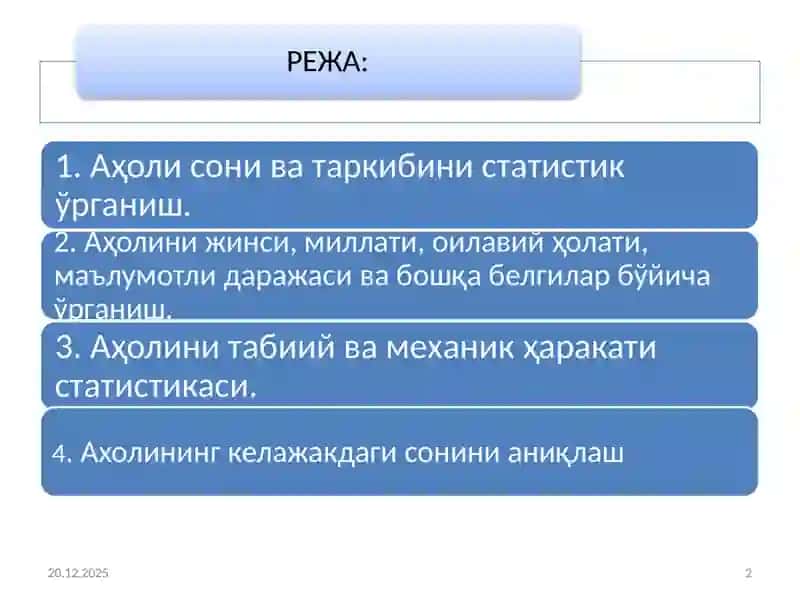 Аҳоли статистикаси 2