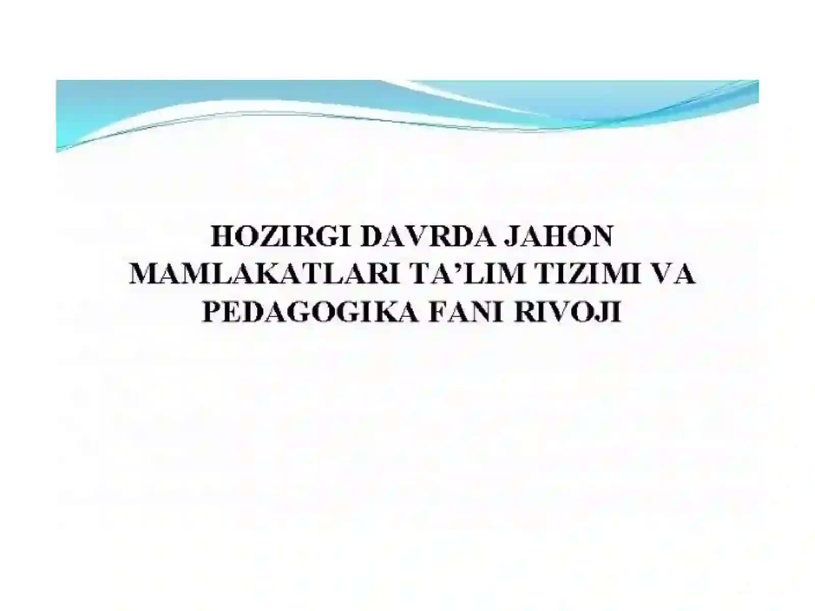 Umumiy pedagogika fanidan taqdimoti 2