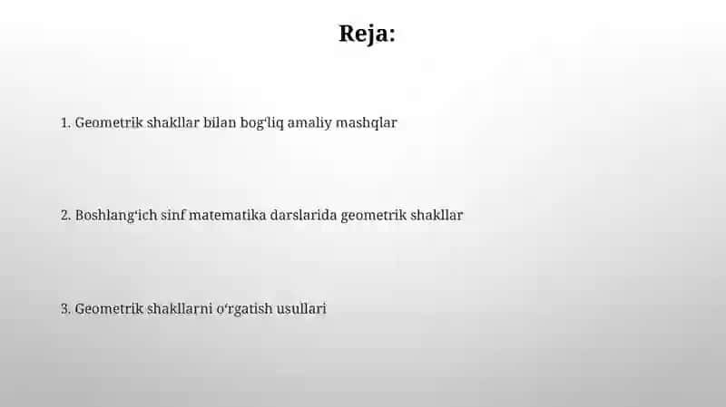 Geometrik shakllar 2