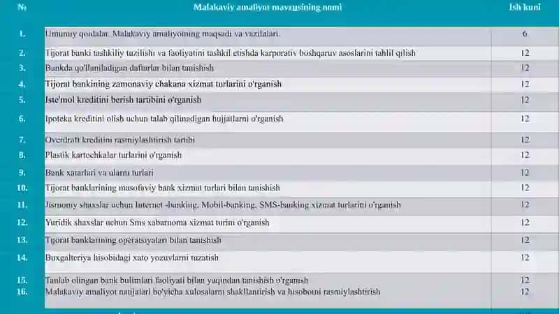 Malakaviy Amaliyot Hisoboti 2