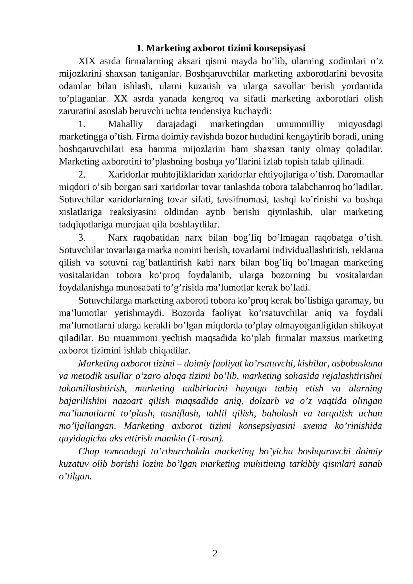Xalqaro marketing axborot tizimi 2