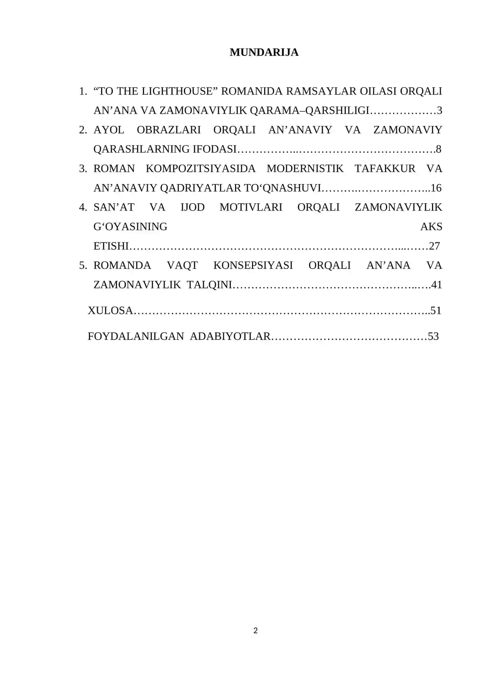 VIRGINIA WOOLFNING “TO THE LIGHTHOUSE” ROMANIDA AN’ANA VA ZAMONAVIYLIK TO‘QNASHUVI 2