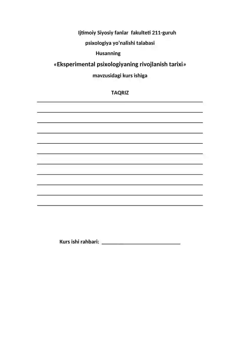 Eksperimental psixologiyaning rivojlanish tarixi 2
