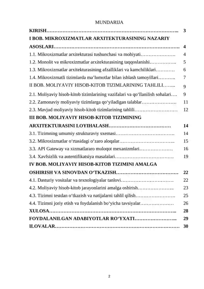 Moliyaviy hisob-kitob tizimlari 2