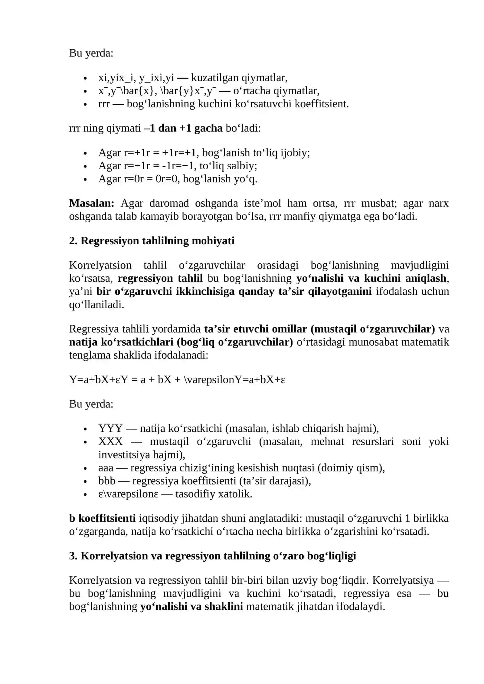 Korrelyatsion va regressiyon tahlil 2