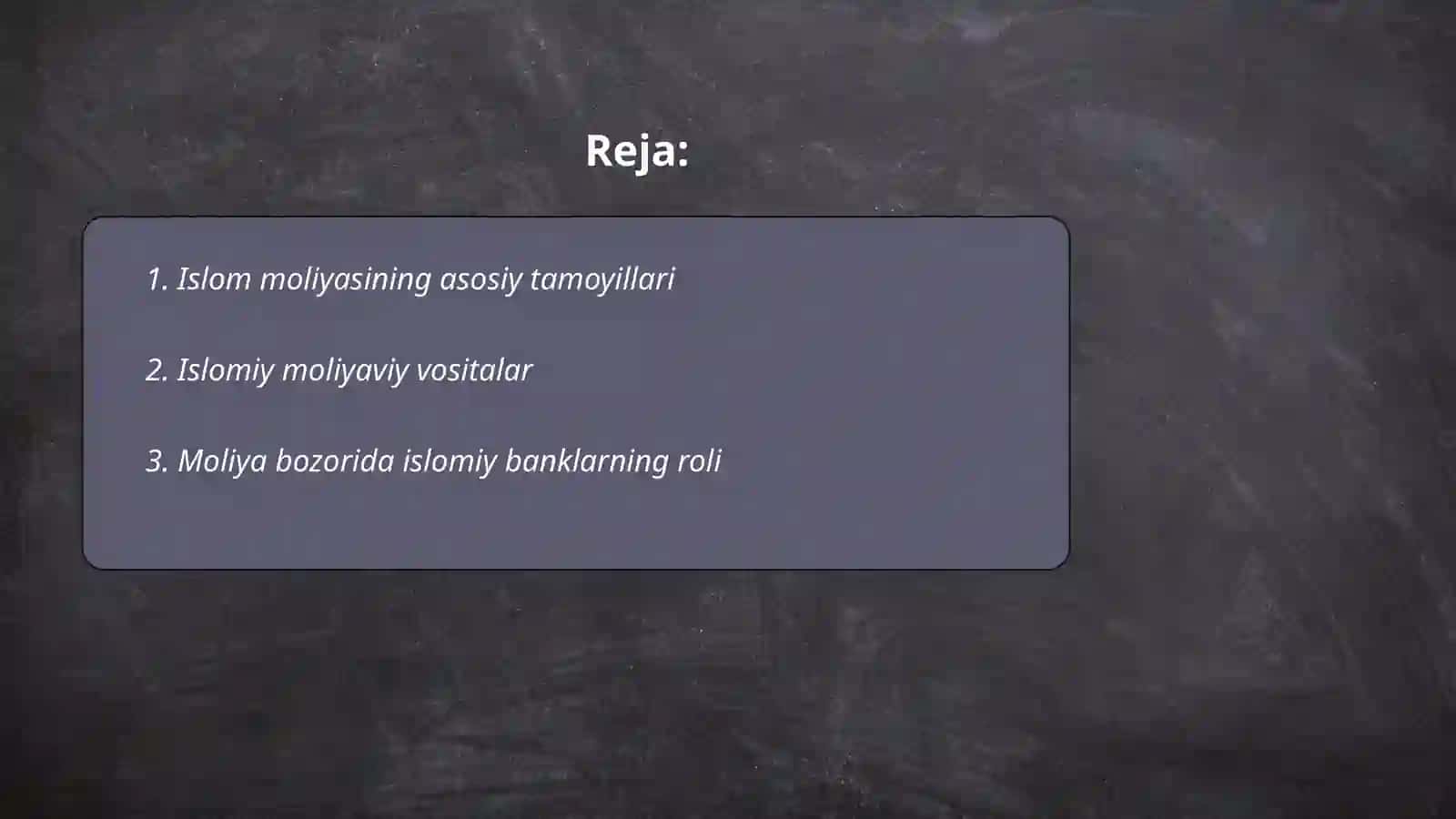 Moliya bozorida "Islom moliyasi"ning o'rni 2