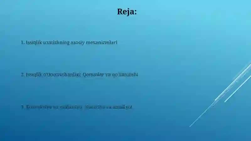 Issiqlik almashinish nazaryasi 2